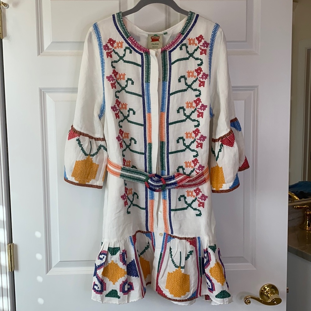 Farm Rio Embroidered Dress